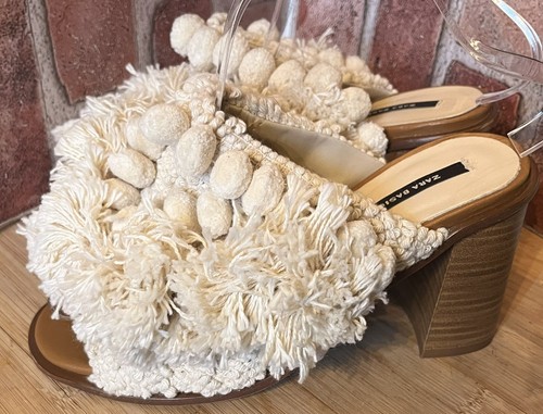 Zara avorio macramè tessuto - avorio,
