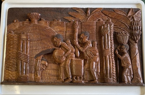 Bassorilievo legno burundi - legno,