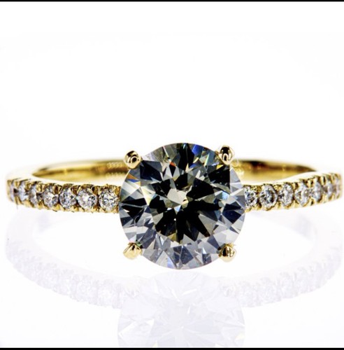 Anello solitario oro - , giallo