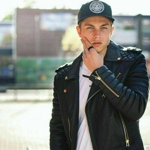 Giacca uomo pelle biker - giacca,