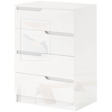 Homcom cassettiera moderna - homcom, 4