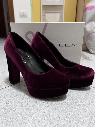 Scarpe velluto con tacco - scarpe,