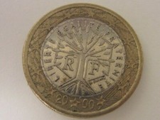 MONETA DA 1 EURO ALBERO DELLA VITA FRANCIA 2000