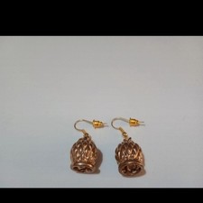 Orecchini colore rosé con campanella donna