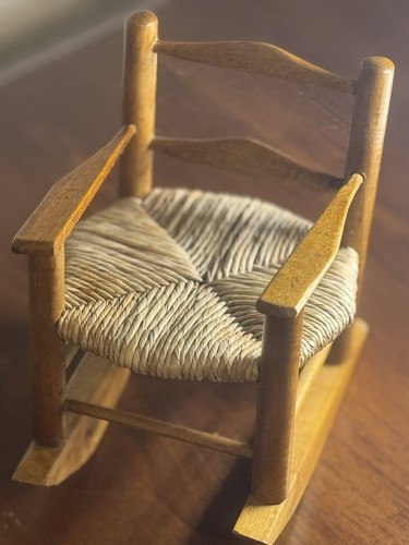 Sedia dondolo legno - a,