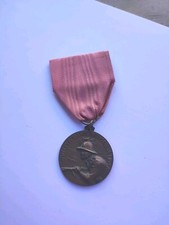 Bersaglieri Guerra d'Africa Medaglia Coloniale Bronzo Firmata Vichi 