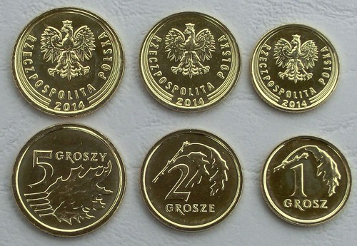 Polen groszy monete - groszy, 2014