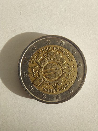 Moneta due euro rara - due,