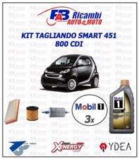 KIT TAGLIANDO SMART 451 800 CDI DIESEL - 3 FILTRI 3 LITRI OLIO MOBIL 0W40