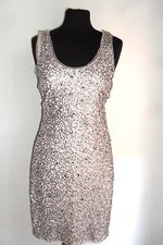 ELEGANTE E PRESTIGIOSO  VESTITO ABITO  ZARA  T. S CON RICAMI E PAIETTES 