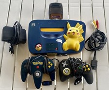 CONSOLE GIOCO VIDEOGIOCO NINTENDO 64 PIKACHU EDITION RARO COMPLETO BLU