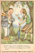 bg853 cartolina  pubblicitaria torino laboratorio chimico illustratore