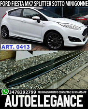 FORD FIESTA MK7 VI LAMA SOTTO MINIGONNE LATERALI IN ABS NERO LUCIDO SPLITTER -