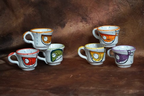 Tazze caffè decoro - decoro, "alici"
