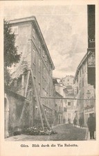 dm176 cartolina gorz gorizia blick durch die via rabatta