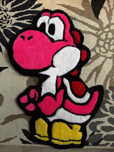 Yoshi super mario rosa tappeto - rosa,