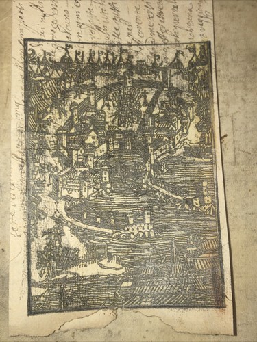Antica stampa città genova - antica,