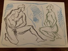 Glauco Tarquini, pastello su carta. Studio anni '80