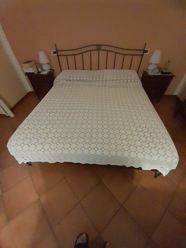 Copriletto uncinetto cotone