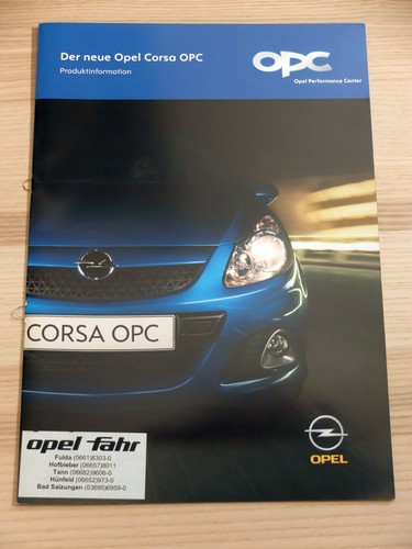 Opel corsa opc informazioni - d,