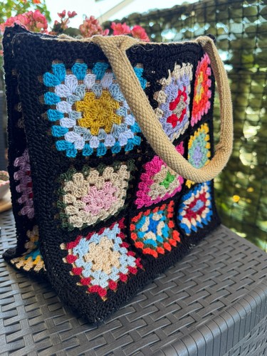 Borsa granny crochet - crochet,