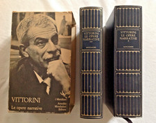 VITTORINI LE OPERE NARRATIVE 1974 MONDADORI I MERIDIANI 2 VOLUMI COFANETTO 1° ED