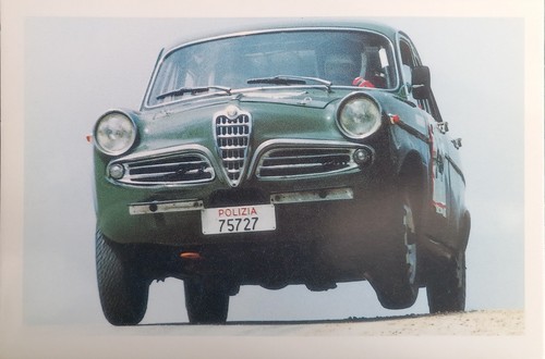 Cartolina automobile polizia - cartolina,