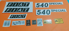 ADESIVI DECALCOMANIE FIAT 540 SPECIAL PER TRATTORI AGRICOLI GOMMATI 540 SPECIAL