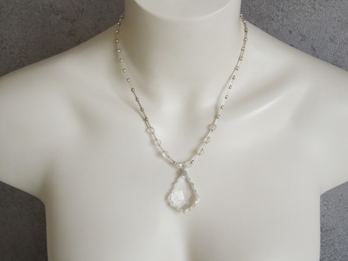 Collana con pietre vetro e - con,