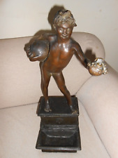 VINCENT GEMITO scultura italiana bronzo NUDO PORTA ACQUA Fontana XIX cent.