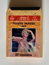 CARTRIDGE FAUSTO PAPETTI SAX 21MA RACCOLTA STEREO 8 TRACK CASSETTA ITALY 1975