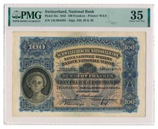 Banconota SVIZZERA 100 franchi