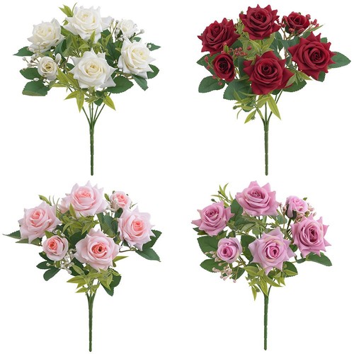 Bouquet fiori seta con 7 - bouquet,