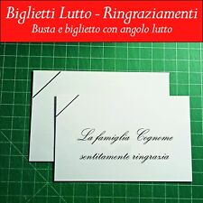 50 BIGLIETTI LUTTO RINGRAZIAMENTO+BUSTA,STAMPA PERSONALIZZATA, SPEDIZIONE GRATIS