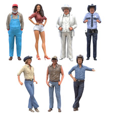 Figura diorama Dukes of Hazzard in resina stampata in 3d, non dipinta, modello igienico RR