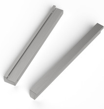 10 Maniglie Argentate per Mobili, 160 Mm, Distanza Tra I Fori per Armadi, Cucina