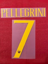 KIT PELLEGRINI 7 GIALLO X MAGLIA CALCIO ROMA NUOVO  NEW