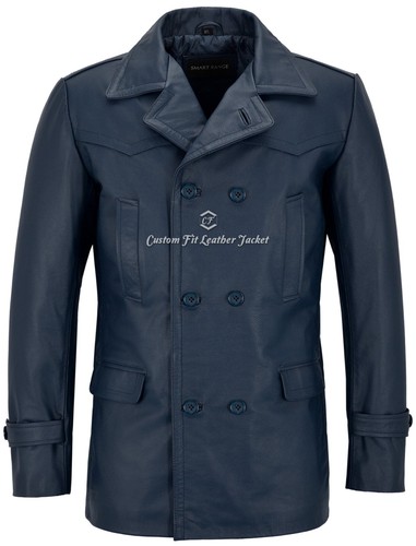 German pea coat - navy, uomo