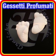 60 Gessetti PIEDINI singoli Profumati Nascita Battesimo Bomboniera Segnaposto