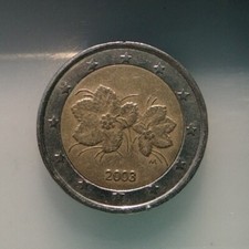 Moneta 2 Euro Fiori di Lampone 2003 Rara con Evidente Errore di conio