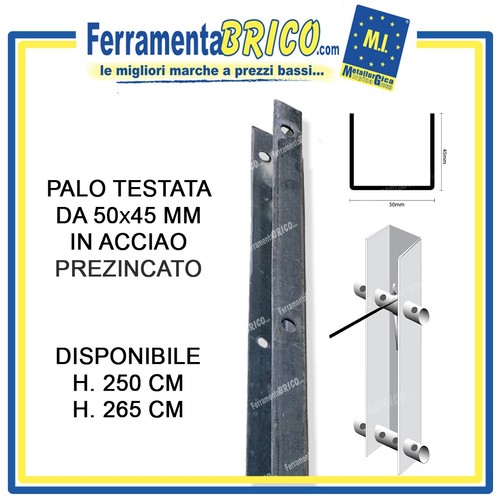 Palo testata 50x45 pali - testata, mm