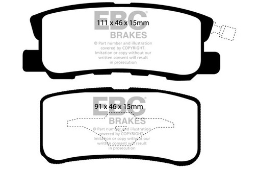 Ebc greenstuff rear brake pads - ebc,