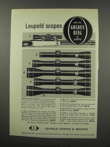 Pubblicità leupold scopes - leupold,