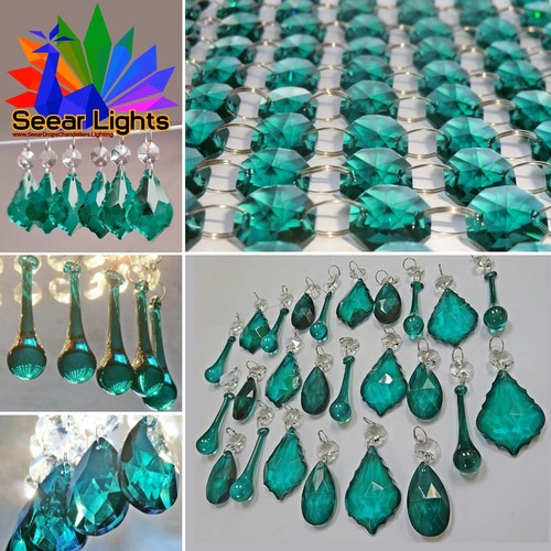 Lampadario verde pavone taglio