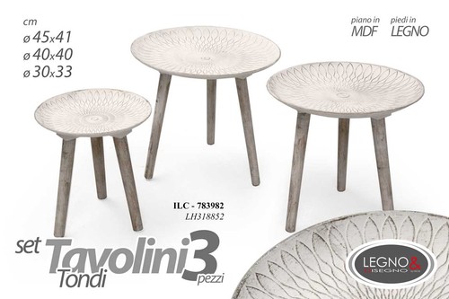 Set tavolini tavolo piedi - 3,