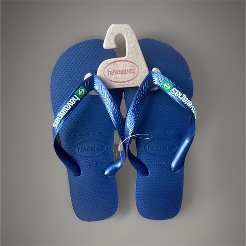 Havaianas blue logo solid flip - havaianas,