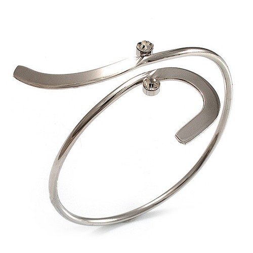 Braccialetto zig zag rodiato - braccialetto,