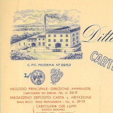 Fattura int. BLONDI GIACINTO. Cartiera di Savignano sul Panaro. Modena 1941