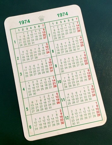 Rolex 1974 calendar 1016 6263 - rolex,