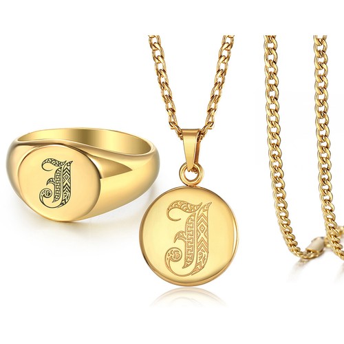 Collana iniziale oro - , unica